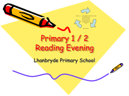 Primary One Induction Evening