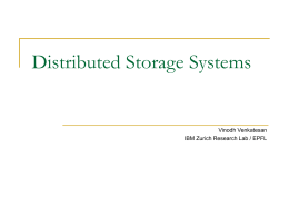 Distributed Storage Systems