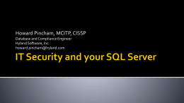 IT Security, SQL Server and You!