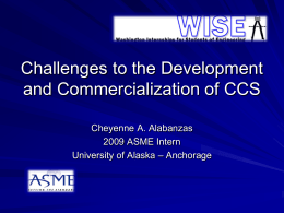Challenges to the Development and Commercialization of CCS