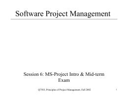 Software Project Management