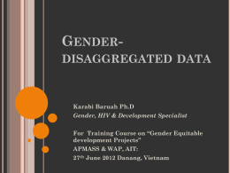 Gender-disaggregated data - Homepage | APMAS Knowledge …