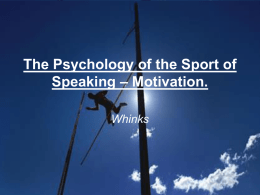 McGuire Sports Psychology – Motivation.
