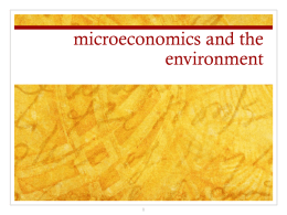 microeconomics and the environment