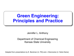Thoughts and Examples on Green Engineering