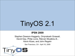 TinyOS tutorial