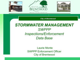 City of Brentwood SWPPP solution