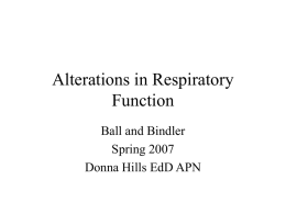 Developmental Alterations in the Respiratory System of the