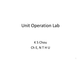 Unit Operation Lab - National Tsing Hua University
