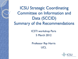 ICSU Ad Hoc Committee on Information and Data