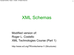 XML Schemas - Free University of Bozen