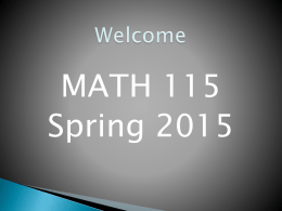 Welcome to Math 112 - University of Alabama