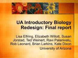 Redesigning Introductory Biology
