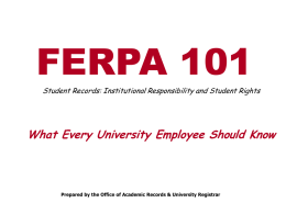 FERPA - The University of Alabama