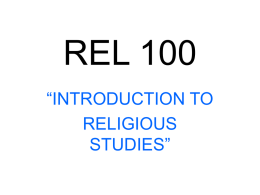 REL 100 - University of Alabama