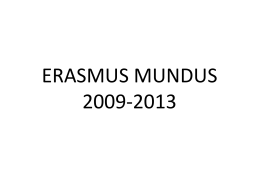 ERASMUS MUNDUS 2009-2013