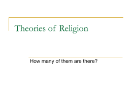Theories of Religion - University of Mount Union