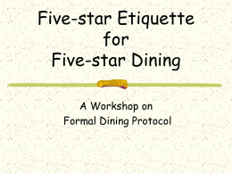 Five-star Etiquette for Five