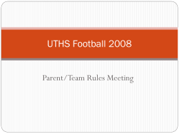 UTHS Football 2007