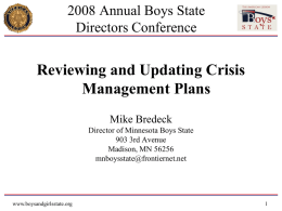 Reviewing and Updating Crisis Management Plans