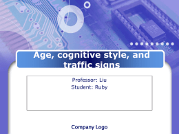 Age, cognitive style, and traffic signs