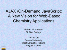 AJAX /JSON Click-JavaScript: A New Vision for Web