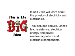 PowerPoint Presentation - Int2 Physics Unit2