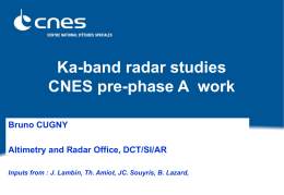Ka-band radar studies, CNES Pre