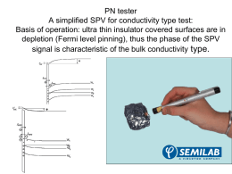 PN tester A simplified SPV for conductivity type test