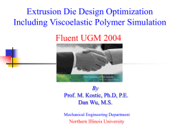 Analysis Of Polymer Flow In Extrusion Dies For Scintillator