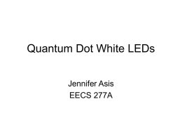 Quantum Dots for White LEDs