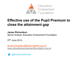 Using evidence to raise the attainment of children facing