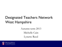 Designated Teachers Network West Hampshire