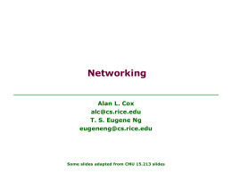Networking - Rice University
