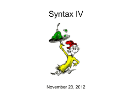 28-Syntax V - Bases Produced