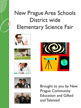 New Prague Area Schools Districtwide Elementary Science Fair