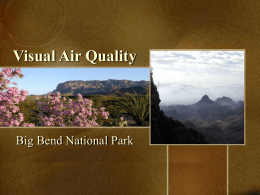 Visual Air Quality at Big Bend NP