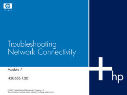 Troubleshooting Network Connectivity