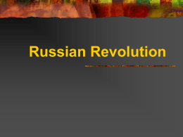 Russian Revolution - Center Joint Unified School District
