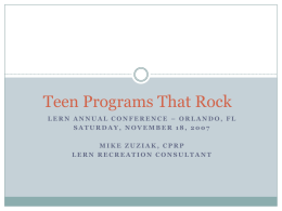 Teen Programs That Rock