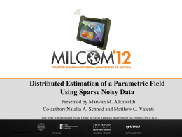 MILCOM'12 Presentation Template