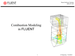Combustion Modeling in FLUENT/UNS V4 and FLUENT V4.4