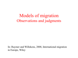 Models of migration - University of Leeds