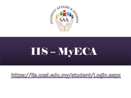 IIS – MyECA - UCSI University