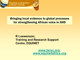 Regional Network for Equity in Health in Southern Africa