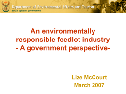 Environmental Impact Assessment in RSA – a DEAT perspective