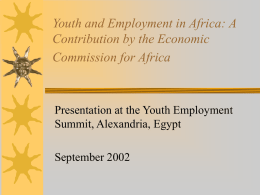 Youth and Employment in Africa