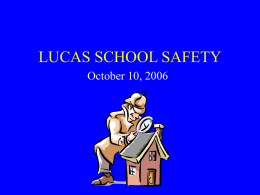 SCHOOL SAFETY - Lucas Local School District