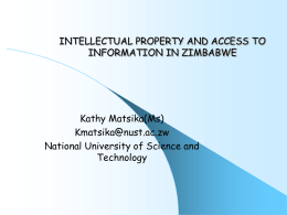 INTELLECTUAL PROPERTY AND ACCESS TO INFORMATION …