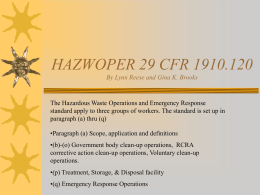 HAZWOPER 29 CFR 1910.120